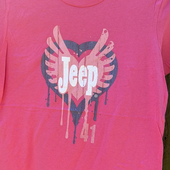 Women’s JEEP TSHIRT Official Jeep off-road pink short sleeve tee New with tags - Picture 2 of 7
